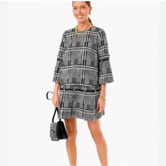 Tuckernuck Black and White Plaid Midi Dress - Picture 2 of 4